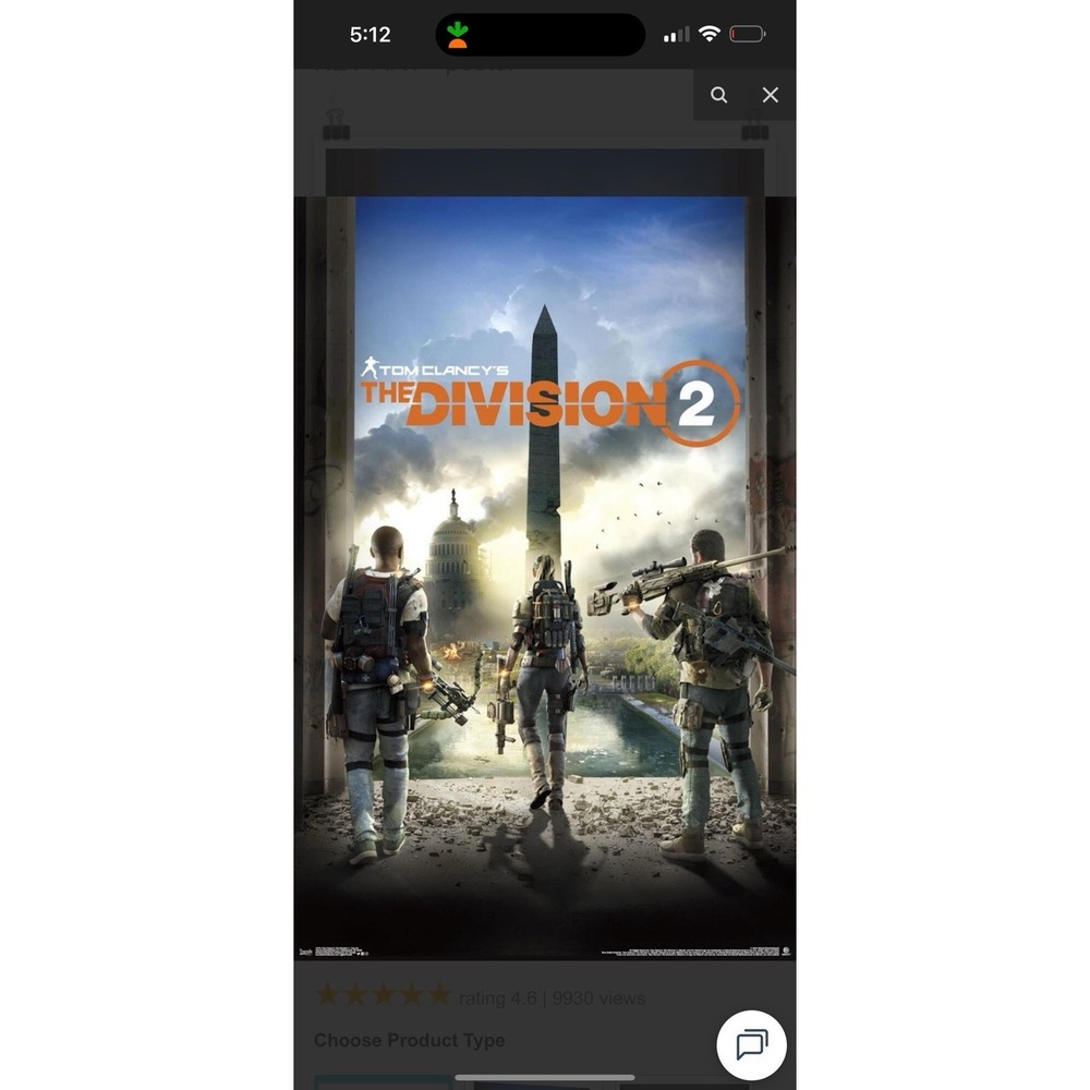 Tom Clancy's The Division 2 Game Role Playing Wall Art Home Decor - POSTER 20x30